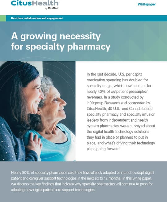 A growing necessity for specialty pharmacy