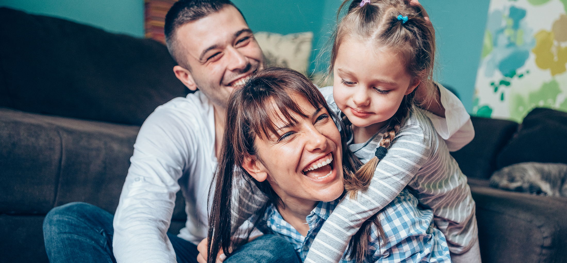 happy nurse, off duty with family